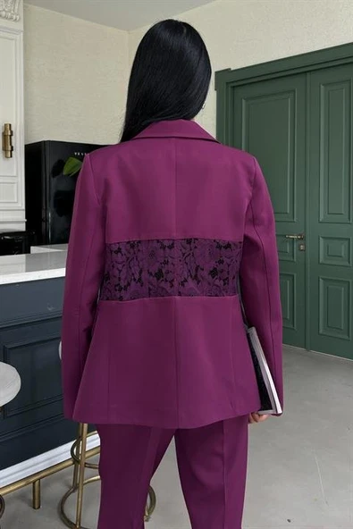 Sırt Dantel Detay Premium Takım Elbise 10031 - Resim 4