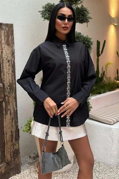 Önü Şerit Taşlı Gömlek 3448 ürün görseli