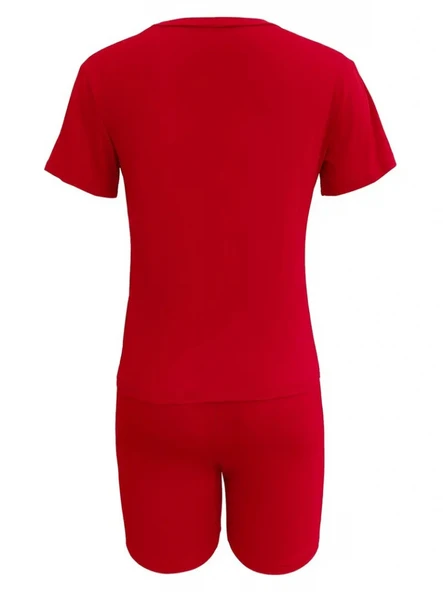 Kadın Kısa Kollu çapa Baskılı Viskon Ikili Takım - Resim 5