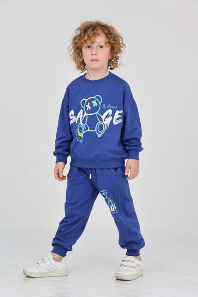 Toontoy Erkek Çocuk Savage Baskılı Eşofman Takım - Resim 4