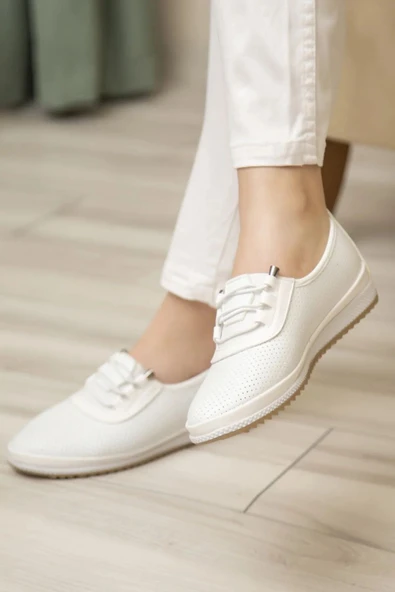 Ewen Tomm Tam Ortapedik Günlük Rahat Babet Ayakkabı Anne Ayakkabı Yumuşak Ayakkabı Cilt İpli Ayakkabı - Resim 3