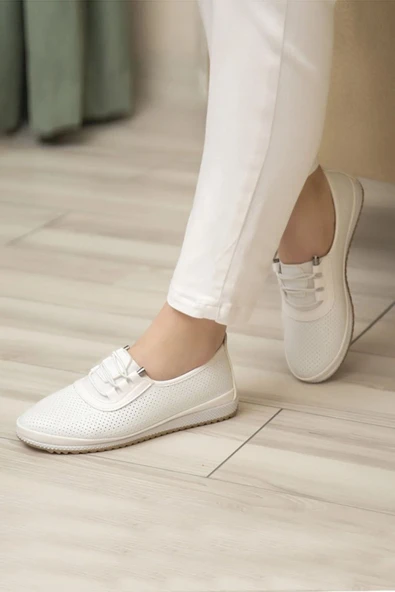 Ewen Tomm Tam Ortapedik Günlük Rahat Babet Ayakkabı Anne Ayakkabı Yumuşak Ayakkabı Cilt İpli Ayakkabı - Resim 2