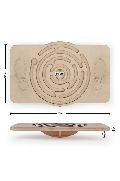 Rozitoys Ahşap Labirent Denge Tahtası - Montessori Çocuk Gelişimi Oyuncak - 5