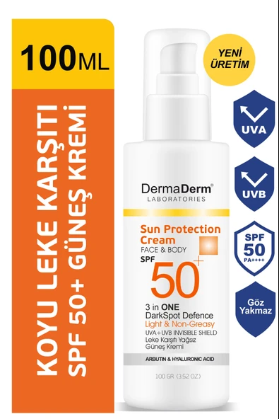 Dermaderm Bitkisel Spf 50+ Güneş Kremi ve Leke Karşıtı Güneş Koruma Serumu 2'li Set - 5
