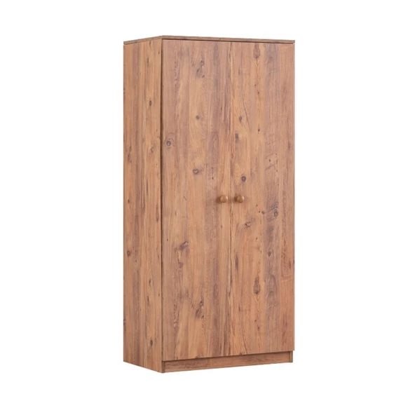 Gardırop, Asya 2 Kapaklı Dolap - Ceviz - Resim 3