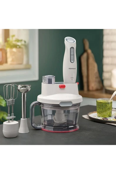 Homend Functionall 2804H 1000 W Beyaz Mutfak Robotu Teşhir ürün görseli 1