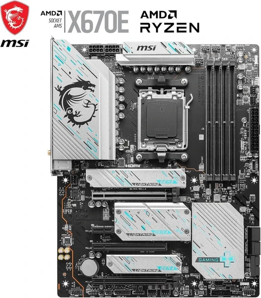 MSI X670E Gaming Plus Wi-Fi AMD AM5 DDR5 ATX Anakart Outlet - Resim 5