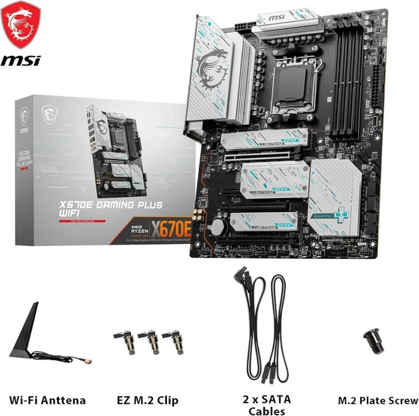 MSI X670E Gaming Plus Wi-Fi AMD AM5 DDR5 ATX Anakart Outlet - Resim 7