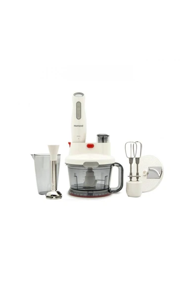 Homend Functionall 2804H 1000 W Beyaz Mutfak Robotu Teşhir - Resim 2