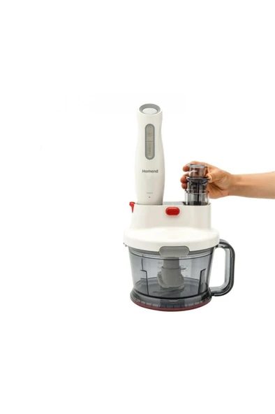 Homend Functionall 2804H 1000 W Beyaz Mutfak Robotu Teşhir - Resim 7
