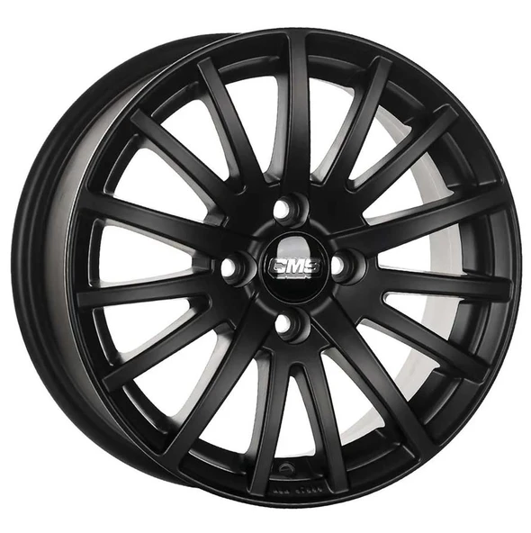 CMS-465-30 6.5x15" 4x100 ET43 67.2 Complete Matt Black Jant (4 Adet) - 1