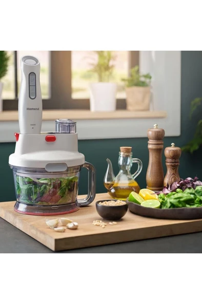 Homend Functionall 2804H 1000 W Beyaz Mutfak Robotu Teşhir - Resim 3
