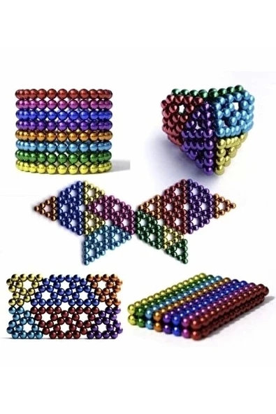 Sihirli Manyetik Toplar Dyum Mıknatıs Küp Bilye 216 Adet Cube Küp Dymium - 3