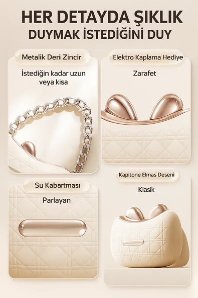 QASUL Şık Çanta Görünümlü Bluetooth Kulaklık Spor  Klip Kulaklık - 3