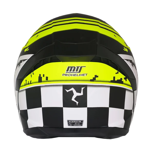 MTS M-910 VIGOR MAT SİYAH-SARI GÜNEŞ VİZÖRLÜ KASK (GRİ CAMLI) - Resim 3