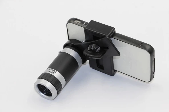 8x18 Zoom Teleskop Telefon Kamera Lensi Mini El Dürbünü - 7
