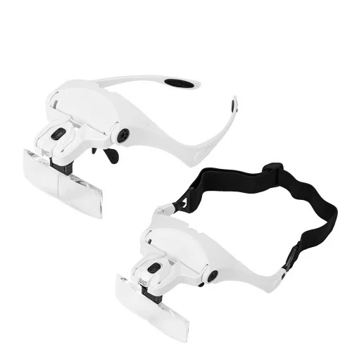 5 Lens 1.0x3.5x, 2led Işıklı  Ile Ayarlanabilir Gözlük Büyüteç9892b2 - 6
