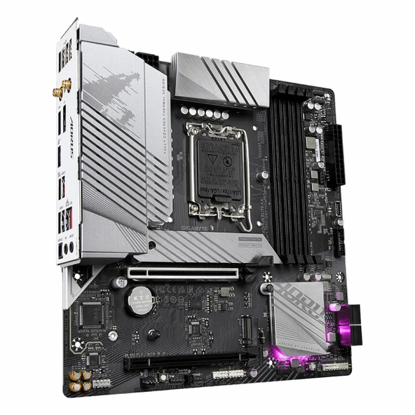 Gigabyte B760M Aorus Elite AX WiFi DDR5 (7800MHz)OC M.2 HDMI/DP/USB-C PCIe 4.0 1700P mATX Anakart - Resim 3