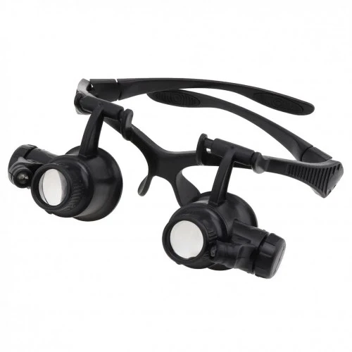 Gözlük Modeli 10x 15x 20x 25x Lens,2led Işıklı,büyüteç - 6
