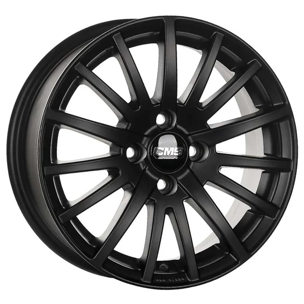 CMS-465-21 6.5x15" 5x100 ET43 57.1 Complete Matt Black Jant (4 Adet) - 1