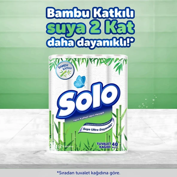 SOLO Bambu Katkılı Tuvalet Kağıdı 40’lı - Resim 2
