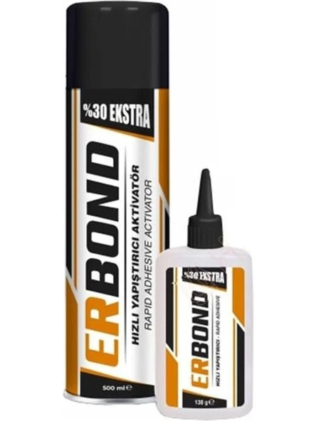 Erbond Mdf Hızlı Yapıştırıcı 500 ML + 130 Gr. Sprey Sunta Yapıştırıcısı Ahşap Cam Plastik ürün görseli