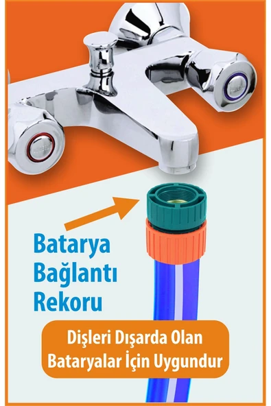 sayım plastik Iç Mekan Batarya Musluk Hortum Bağlantı Aparatı Kelepçesiz Ince Diş - Dişi - 1