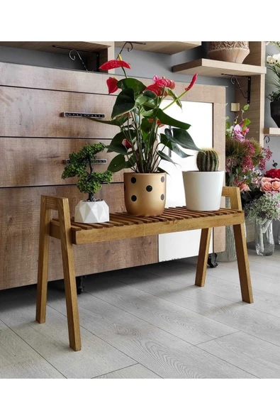 woodretro Ahşap Saksı Altlığı, Saksı Standı, Saksılık, Dekoratif Düzenleyici - 3