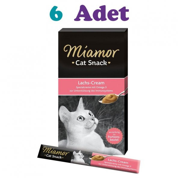 Miamor Lachs Cream Somonlu Kedi Ödül Maması 6×15g (6 Adet)