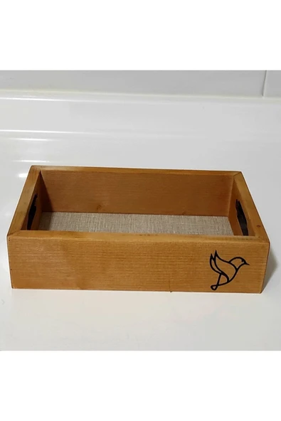 woodretro Ahşap Mutfak Düzenleyici/ahşap Kutu,mutfak Dekorasyon, 25cm X 14,5cm - 7