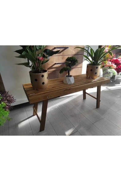 woodretro Ahşap Saksılık, Saksı Standı, Dekorasyon - 5