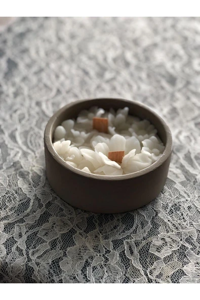 EL YAPIMI ÇİÇEK BUKETİ AROMATERAPİ SOYA MUM - 1