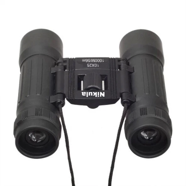 10x25 Av Dürbünü 56m/1000m  Kauçuk Kaplama Siyah - Resim 3