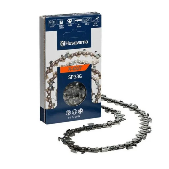 HUSQVARNA X-CUT MOTORLU TESTERE ZİNCİRİ 32 DİŞ SP33G .325 1,3mm YARIM KÖŞELİ - 1