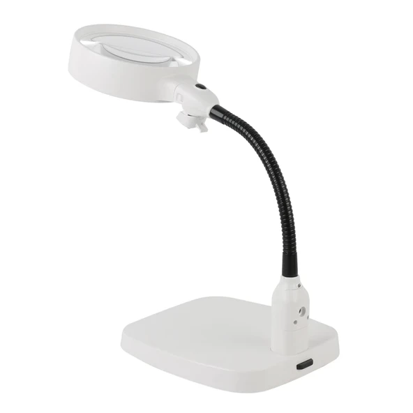Masaüstü 10x Led Işıklı Büyüteç Okuma El Sanatları Onarım Büyüteç 7765 - 6