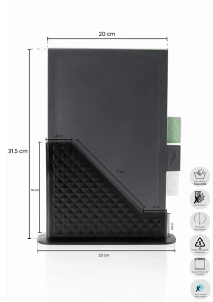 Forest 4 Parça Standlı Kesme Tahtası Set - 5