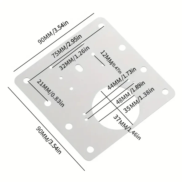 Paslanmaz Çelik Menteşe Onarım Plakası - 6