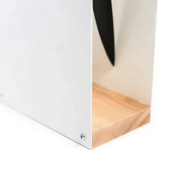 Doğal Ahşap Metal Bıçak Standı, Mutfak Bıçak Rafı, Bıçak Standı (Bıçak Dahil Değildir) - 5