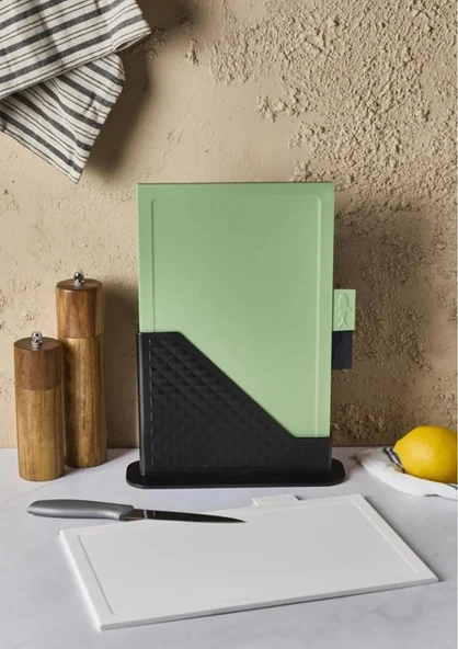 Forest 4 Parça Standlı Kesme Tahtası Set