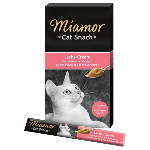 Miamor Lachs Cream Somonlu Kedi Ödül Maması 6×15g
