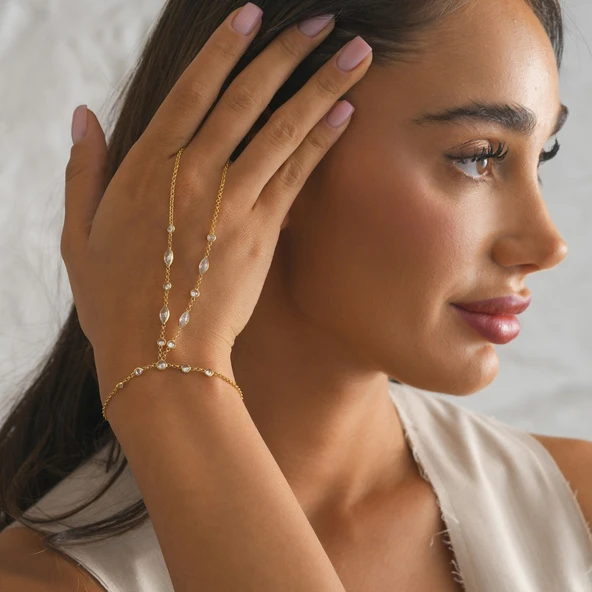 925 ayar gümüş mekik ve yuvarlak zirkon taşlı şahmeran - 6