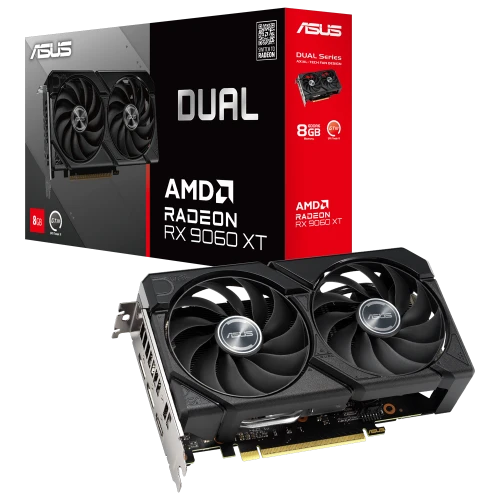 ASUS DUAL-RX9060XT-8G, 8Gb, 128Bit, GDDR6, 1xHDMI, 2xDP, GAMING Ekran Karti ürün görseli