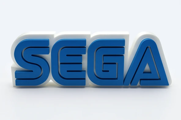 SEGA Yazılı 3D Dekoratif Obje 20cm Retro Oyun Temalı Masaüstü Duvar Süsü  Gamer Hediyelik - 1