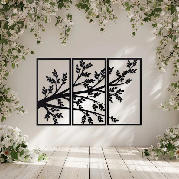 3Lu Ağaç dekoratif dekor tablo