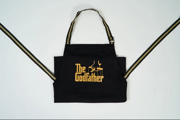 Baba Filmi Mutfak Önlüğü The Godfather  Yaldız Baskı, Cepli, Ayarlanabilir - 3