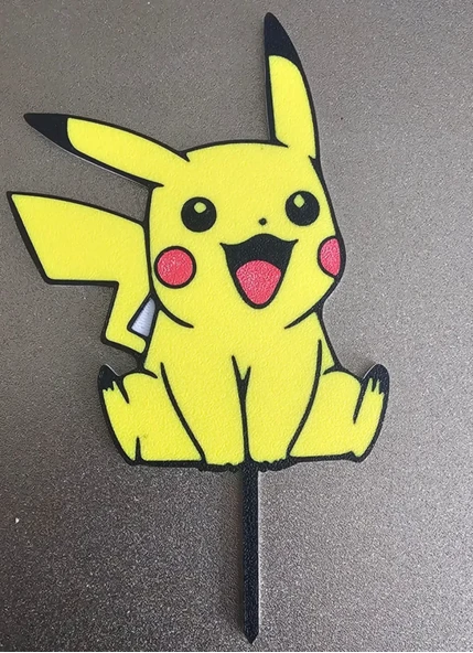 Pikachu Pasta Süsü Çocuk Doğum Günü Parti Süslemeleri Sevimli Karakter Masa Aksesuarı