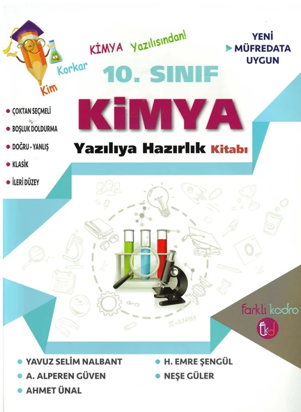 Farklı Kadro 10.Sınıf Kimya Yazılıya Hazırlık Kitabı