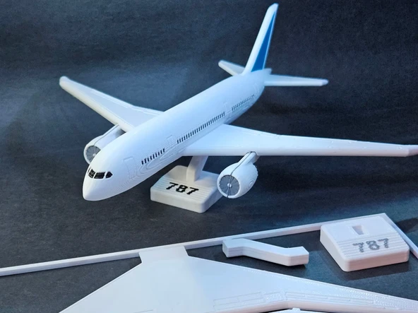 787 Yolcu Uçağı Maket Kiti Kurulabilir Jet Modeli Hobi Amaçlı Oyuncak ve Koleksiyon Uçağı