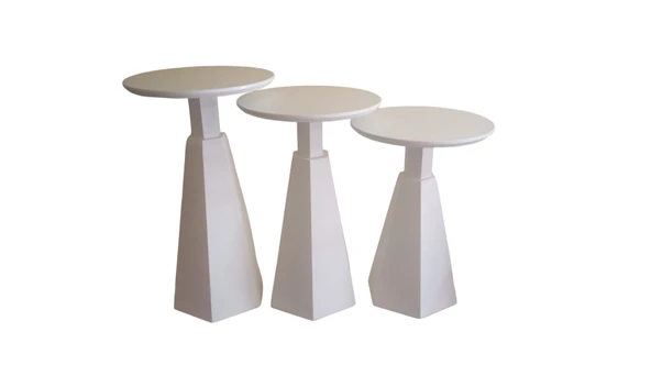 MDF Boyalı 3'lü Sehpa Seti - 2