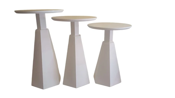 MDF Boyalı 3'lü Sehpa Seti - 3